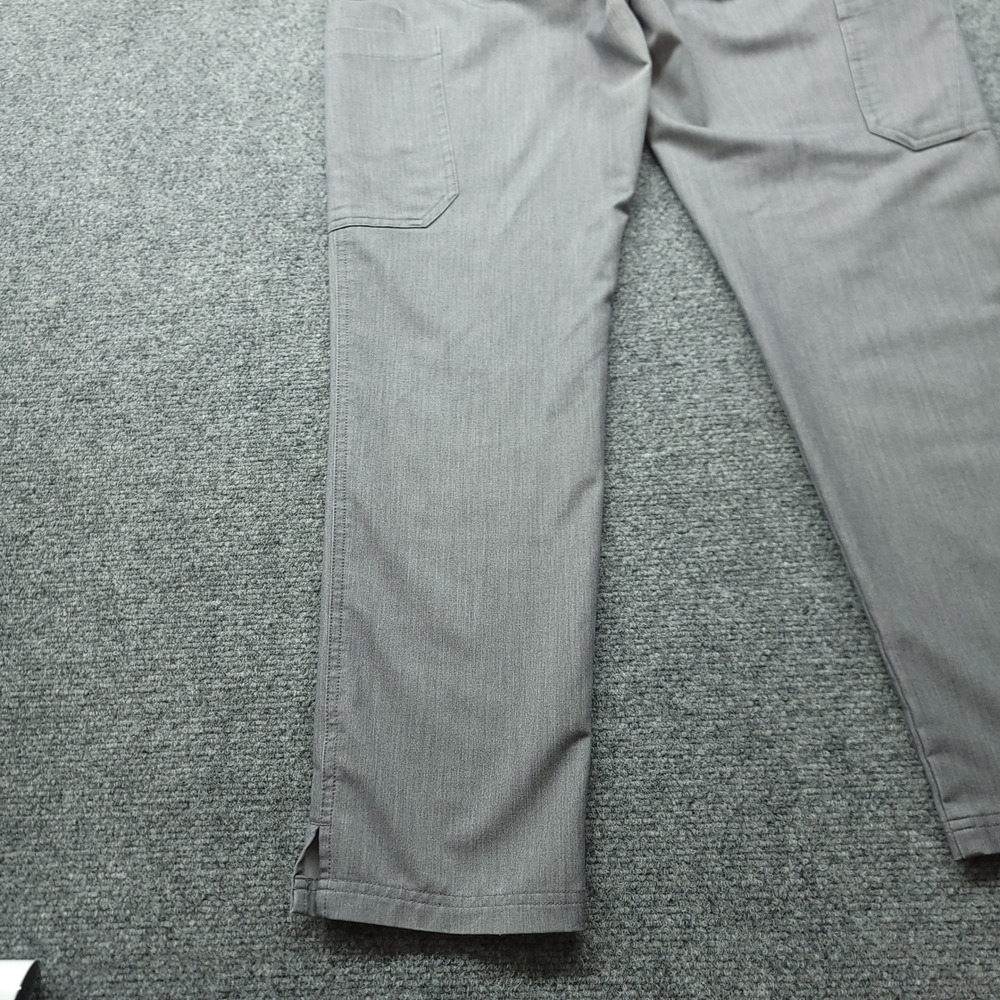 FIGS Technical Collection Grey Scrub Pants Petite Small TW2000P Teal Drawstring - Picture 15 of 16